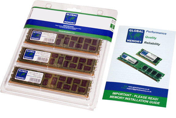24GB (3 x 8GB) DDR3 1066/1333MHz 240-PIN ECC REGISTERED DIMM (RDIMM) MEMORY RAM KIT FOR FUJITSU SERVERS/WORKSTATIONS (12 RANK KIT NON-CHIPKILL)